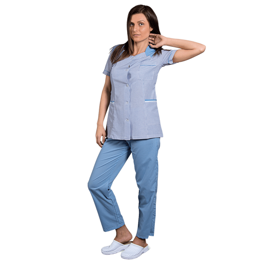 Tunică de lucru pentru femei X10 ALBASTRU STRIPE - 2