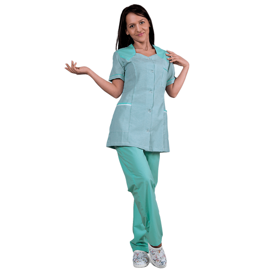 Tunică de lucru pentru femei X10 REZEDA STRIPE - 2