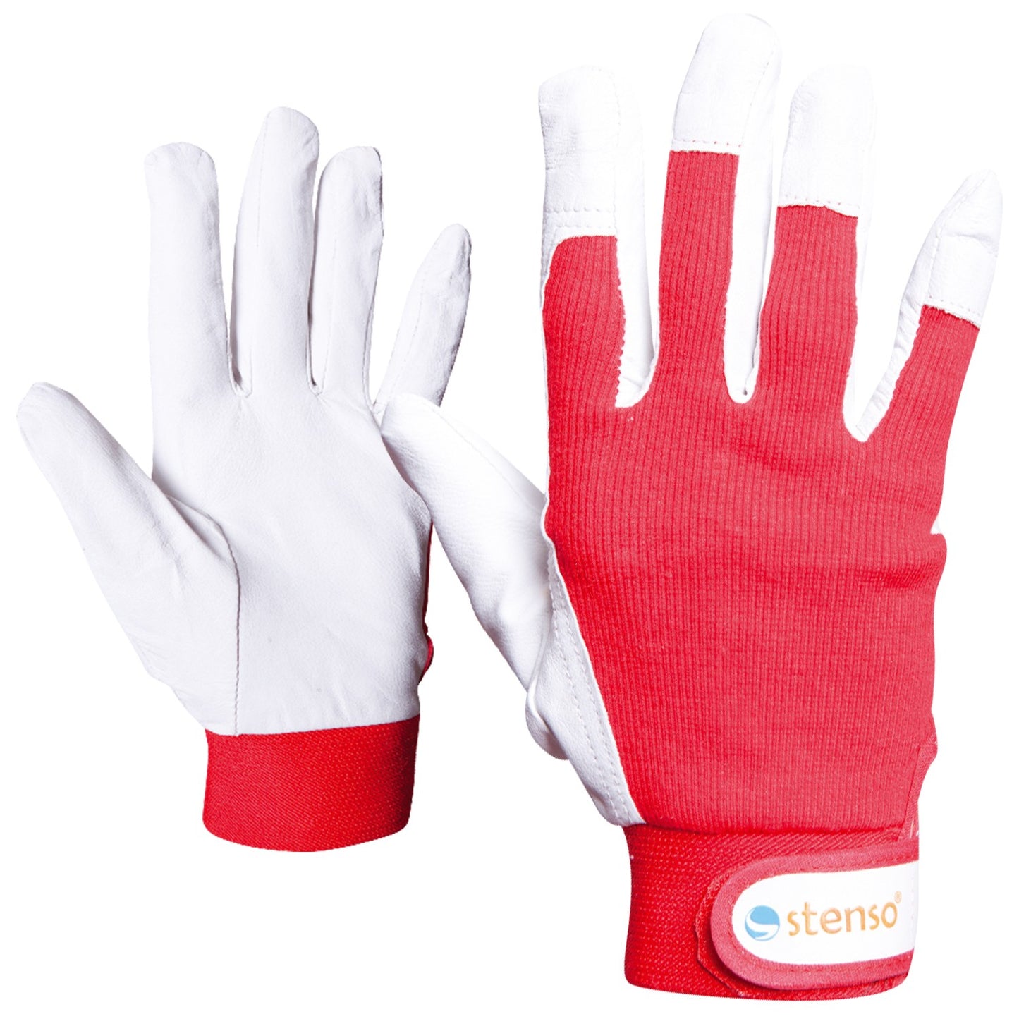 Ръкавици от кожа и плат CARD GILT RED