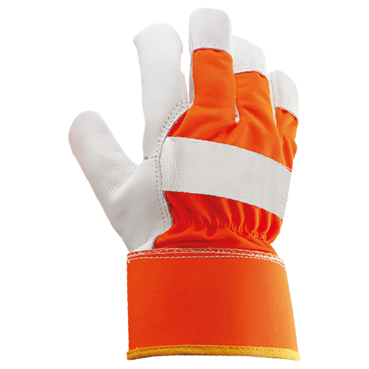 CURLEW HV ORANGE Leather and textile gloves