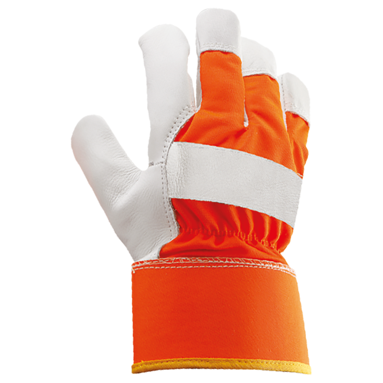 CURLEW HV ORANGE Leather and textile gloves