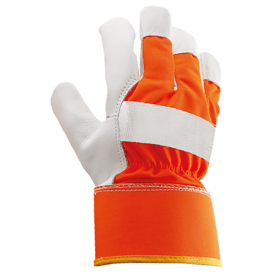 CURLEW HV ORANGE Leather and textile gloves