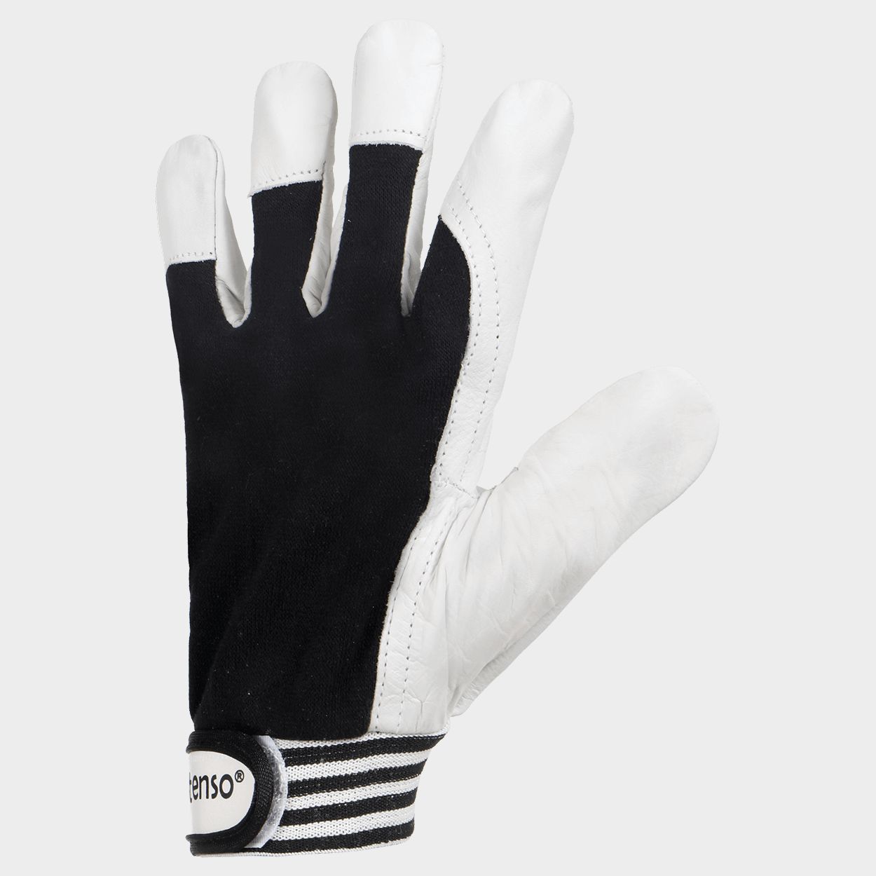 Leather and textile gloves GILT BLACK - 5