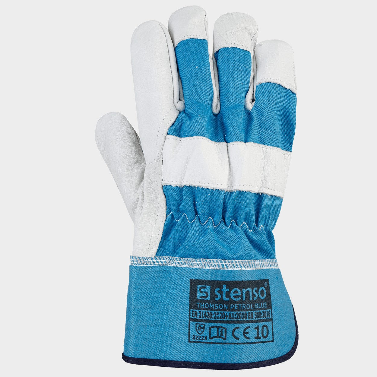 Mănuși din piele și material textil THOMSON ALBASTRU PETROL - 2