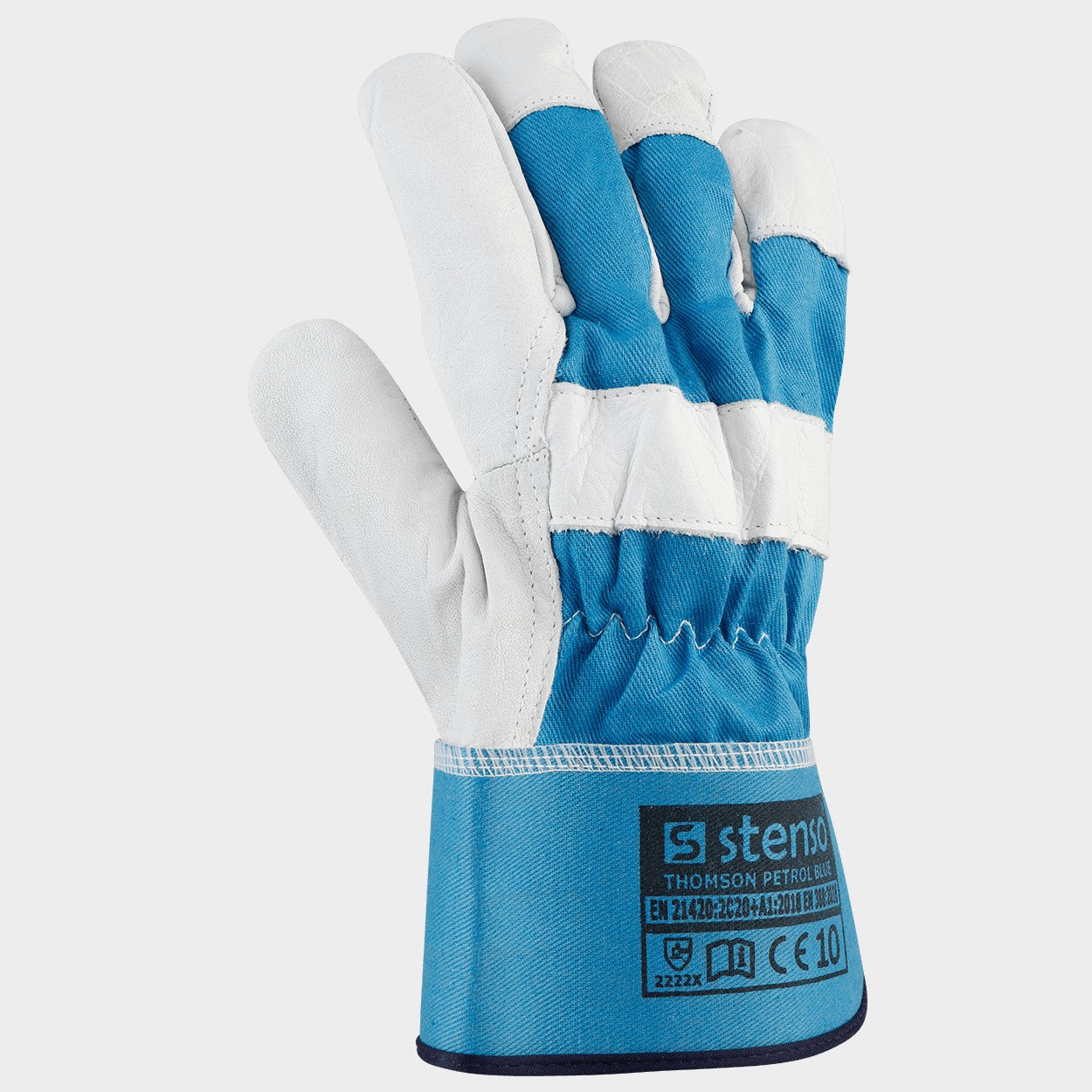 Mănuși din piele și material textil THOMSON ALBASTRU PETROL - 4