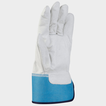 Mănuși din piele și material textil THOMSON ALBASTRU PETROL - 5