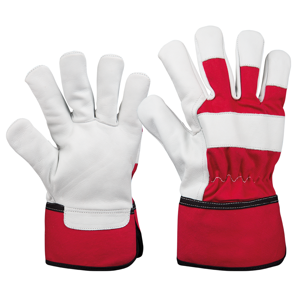 Leather and textile gloves THOMSON RED