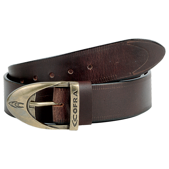 Leather belt STREET BROWN