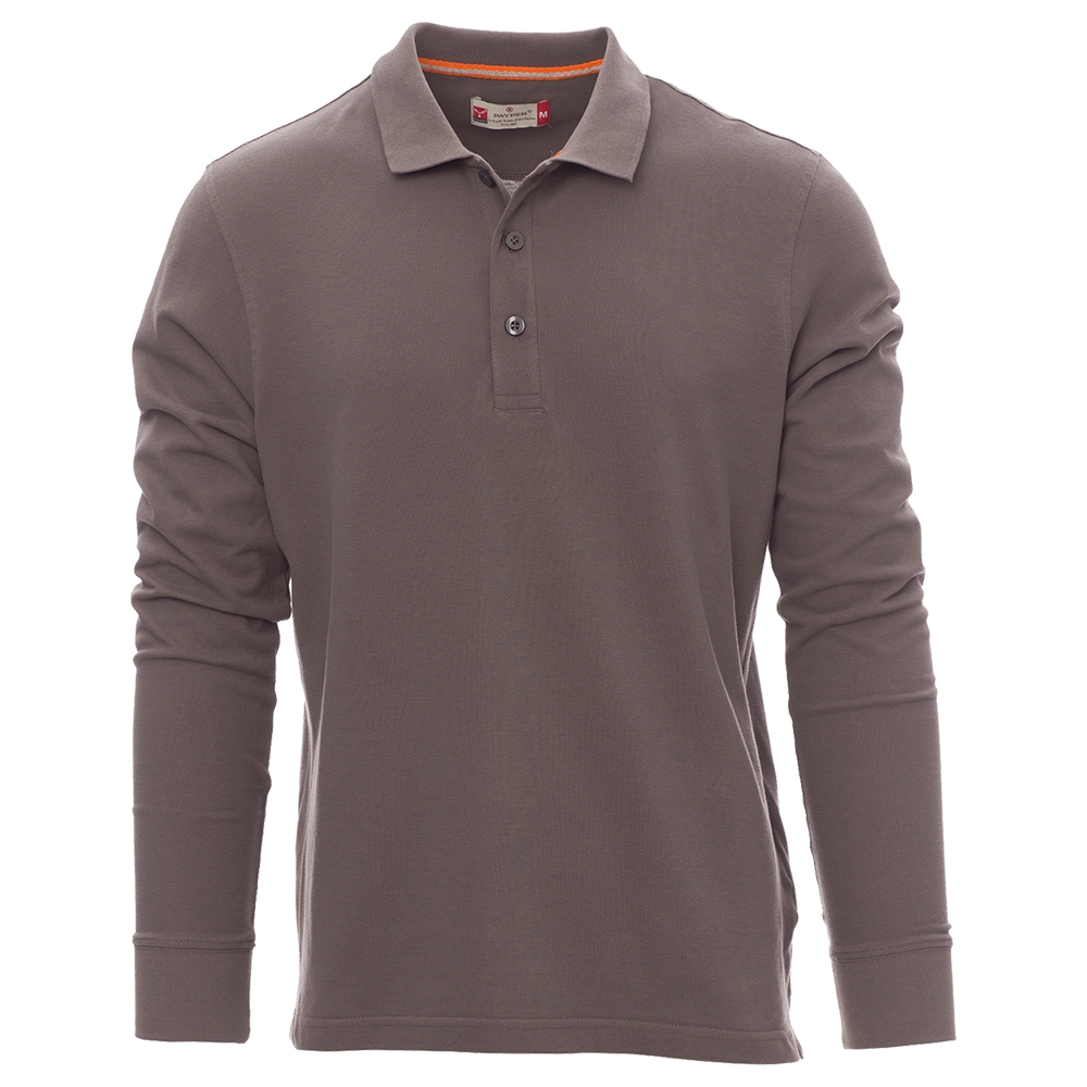 Long sleeve polo t-shirt PAYPER FLORENCE DARK GREY