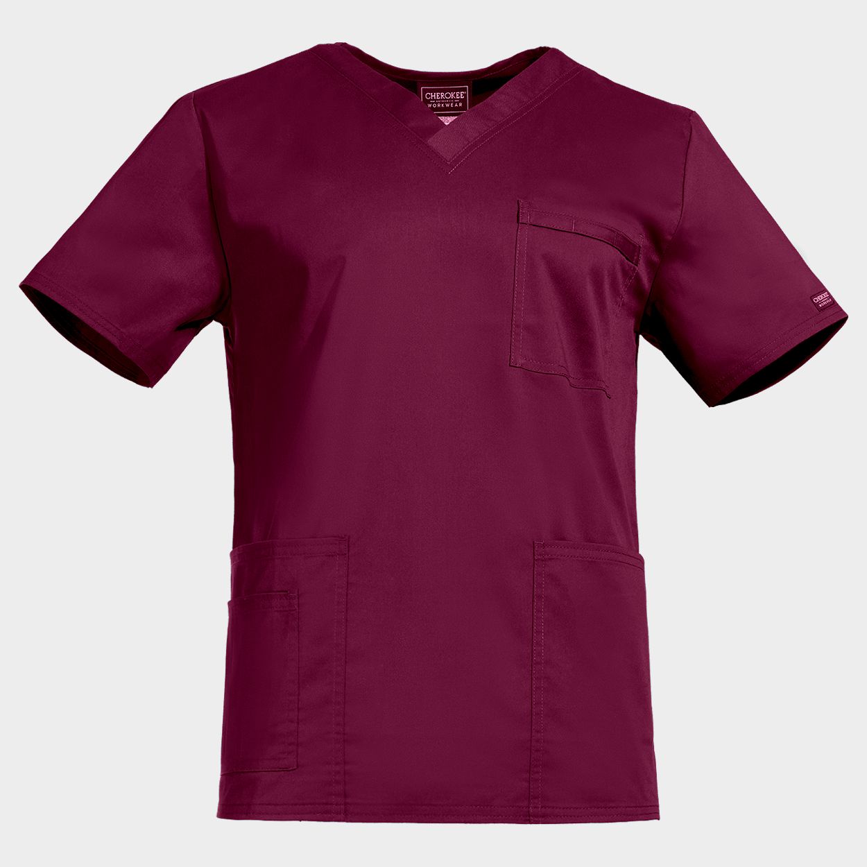 Ιατρική μπλούζα CHEROKEE V-NECK BORDEAUX WWE4725 - 1