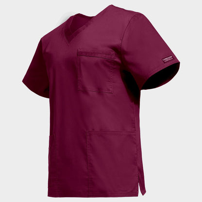 Ιατρική μπλούζα CHEROKEE V-NECK BORDEAUX WWE4725 - 3