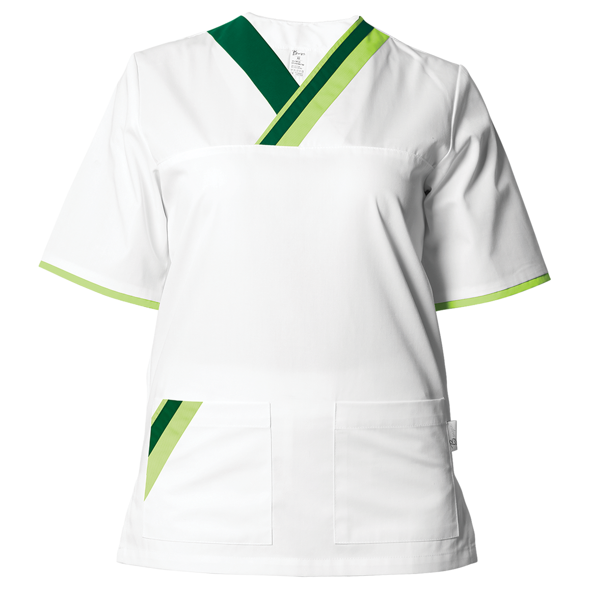 Медицинска туника MARCEL WHITE/GREEN