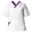 Tunică medicală MARCEL ALB/VIOLET - 1