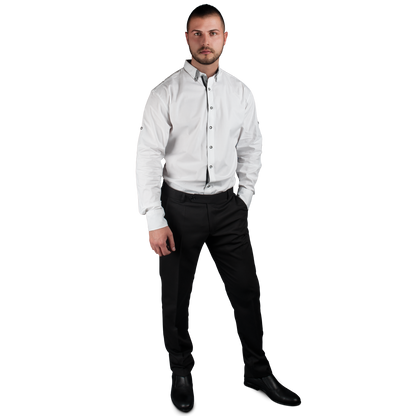 Men's long sleeve shirt ALBERTO WHITE - 2