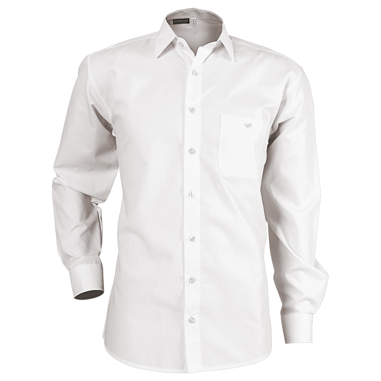 Ανδρικό μακρυμάνικο πουκάμισο CAMISA WHITE B - 1