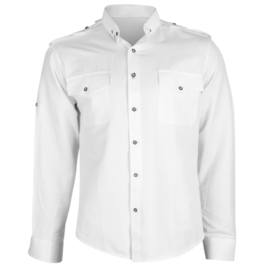 Men's long sleeve shirt CITY WHITE