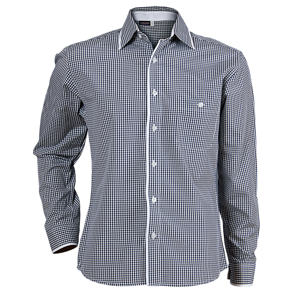 Men's long sleeve shirt FLORIS BLUE