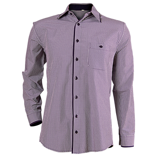 Men's long sleeve shirt FLORIS PURPLE