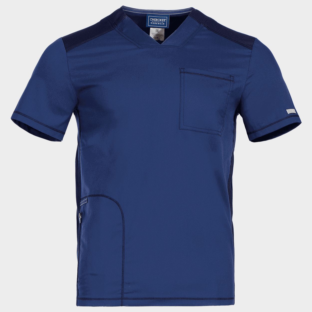 Мъжка медицинска туника CHEROKEE V-NECK DARK BLULE WWE603 - 1
