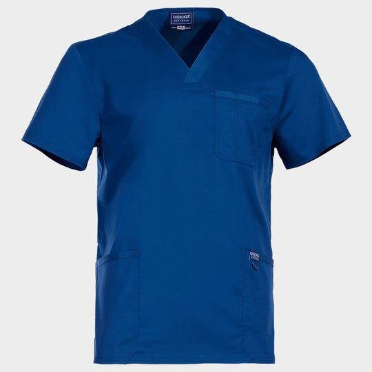 Men's medical tunic CHEROKEE V-NECK NAVY BLUE WWE670. - 1