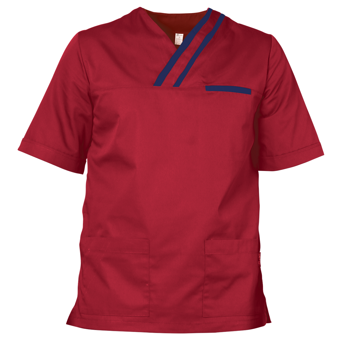 Мъжка медицинска туника OLIVER DARK RED/NAVY