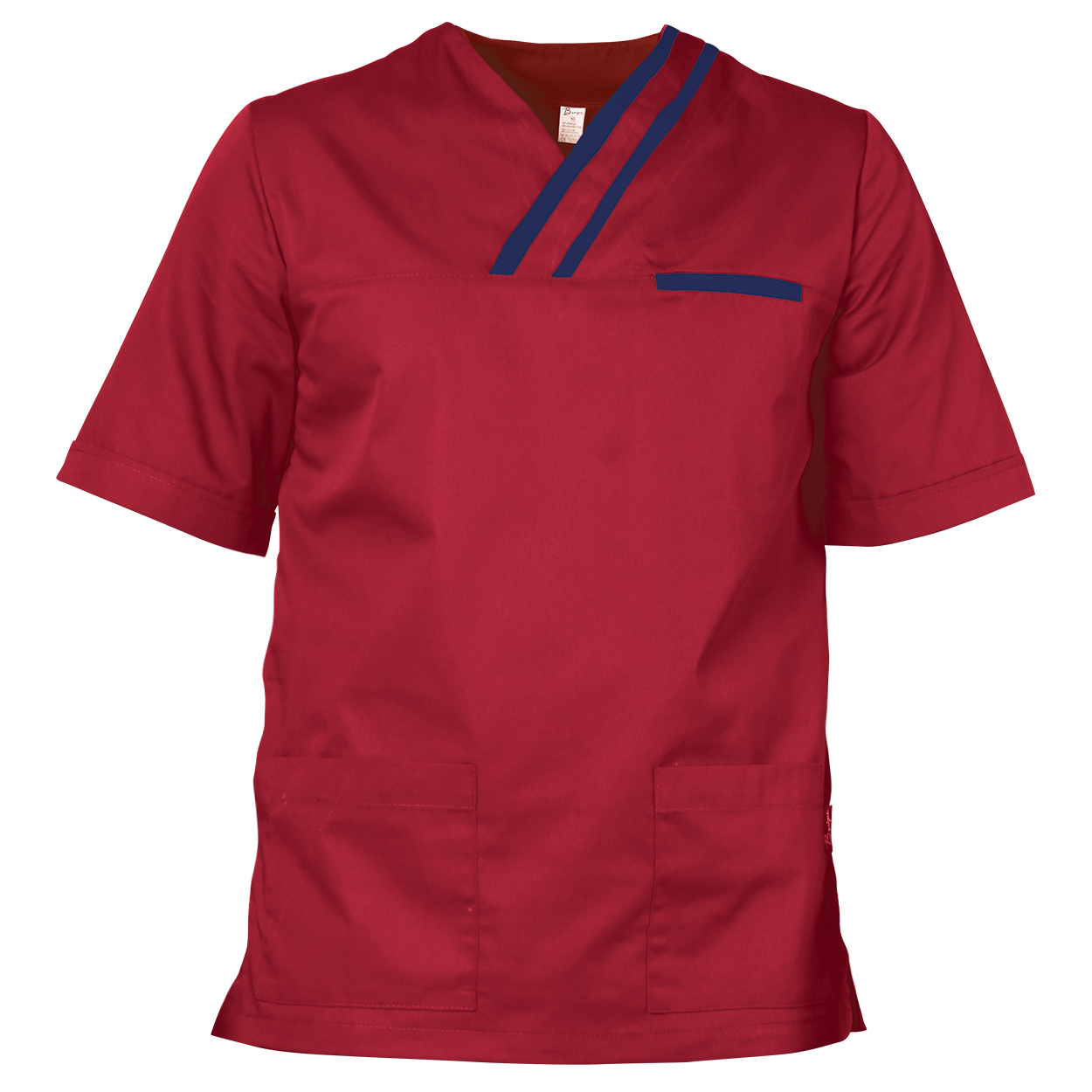 Мъжка медицинска туника OLIVER DARK RED/NAVY