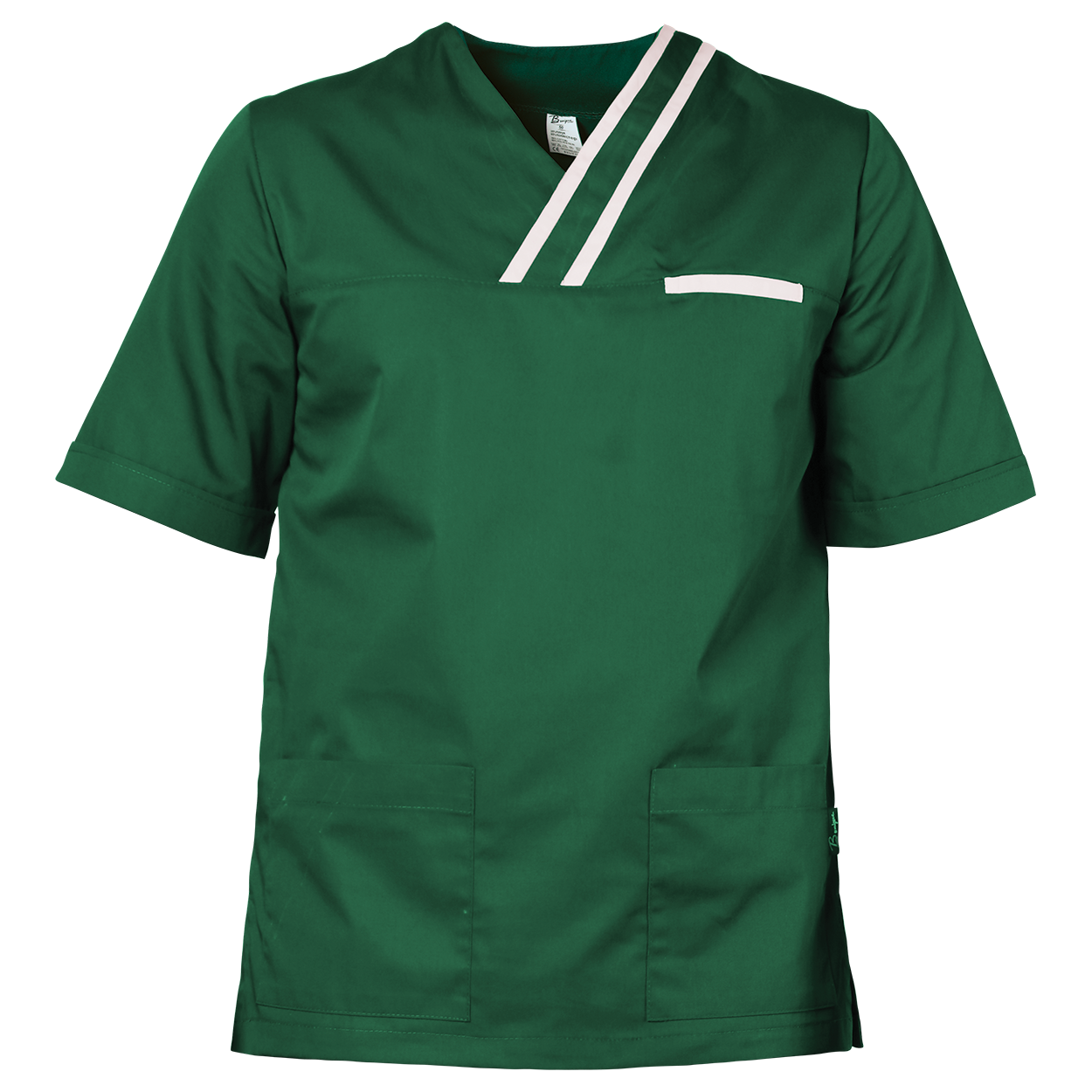 Tunică medicală pentru bărbați OLIVER VERDE/ALB