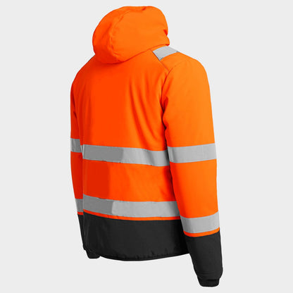Jachetă de lucru căptușită REEF PAD HV SOFTSHELL ORANGE - 4