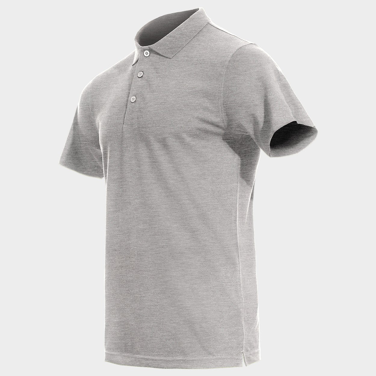 Tricou polo STENSO NAOS GRAY MELANGE - 3