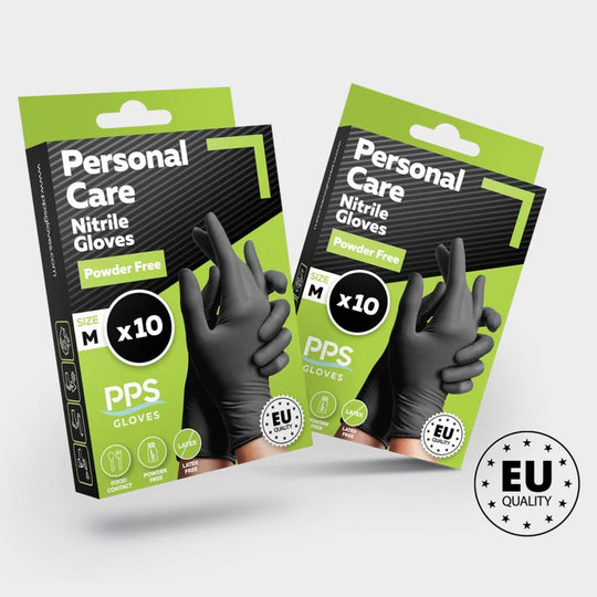 Mănuși din nitril fără pudră PPS PERSONAL CARE PF BLACK