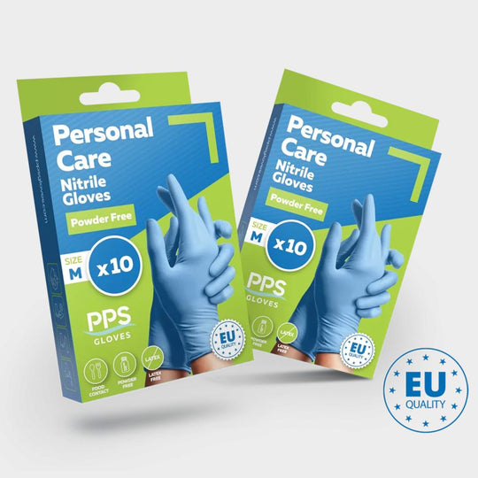 Mănuși din nitril fără pudră PPS PERSONAL CARE PF BLUE