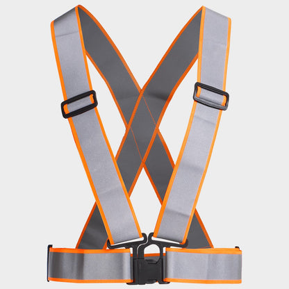 Светлоотразителен колан тип сбруя STENSO REFLECTIVE ELASTIC 2.0 HV ORANGE - 1