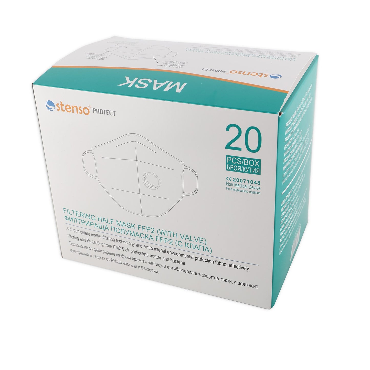 respirator STENSO N95 FFP2 NR V - 1