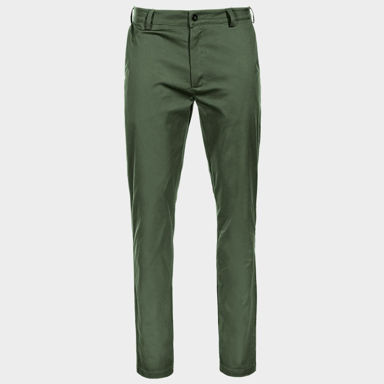 Pantaloni sport-eleganți STENSO CHINO VERDE ÎNCHIS DESCHIS - 1