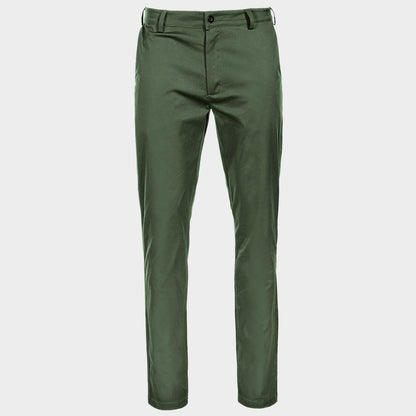 Pantaloni sport-eleganți STENSO CHINO VERDE ÎNCHIS DESCHIS - 1