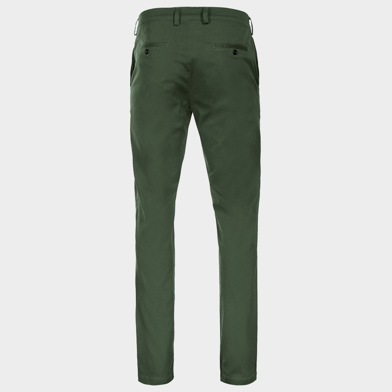 Pantaloni sport-eleganți STENSO CHINO VERDE ÎNCHIS DESCHIS - 2