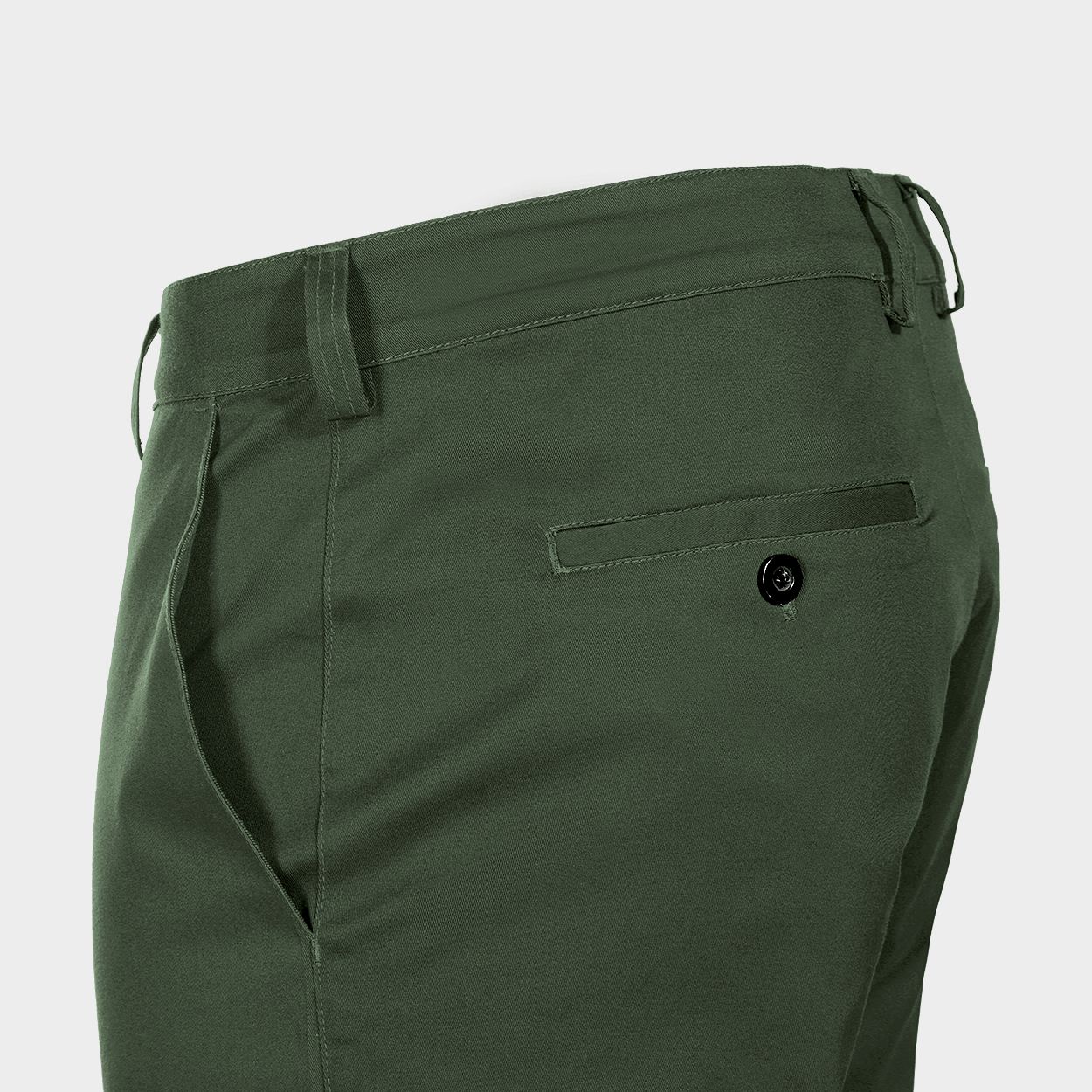 Pantaloni sport-eleganți STENSO CHINO VERDE ÎNCHIS DESCHIS - 4