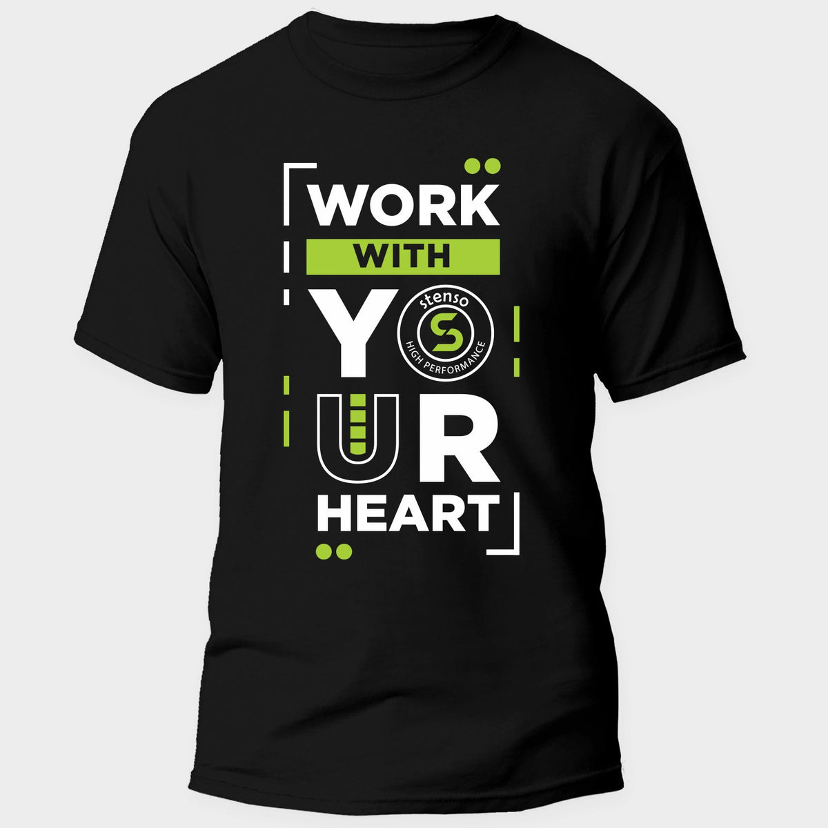 Tricou cu logo PAYPER SUNSET BLACK/GREEN