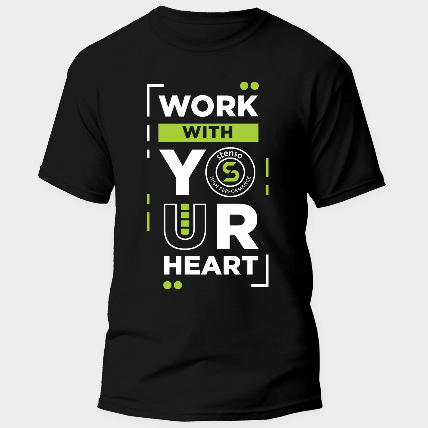 Tricou cu logo PAYPER SUNSET BLACK/GREEN