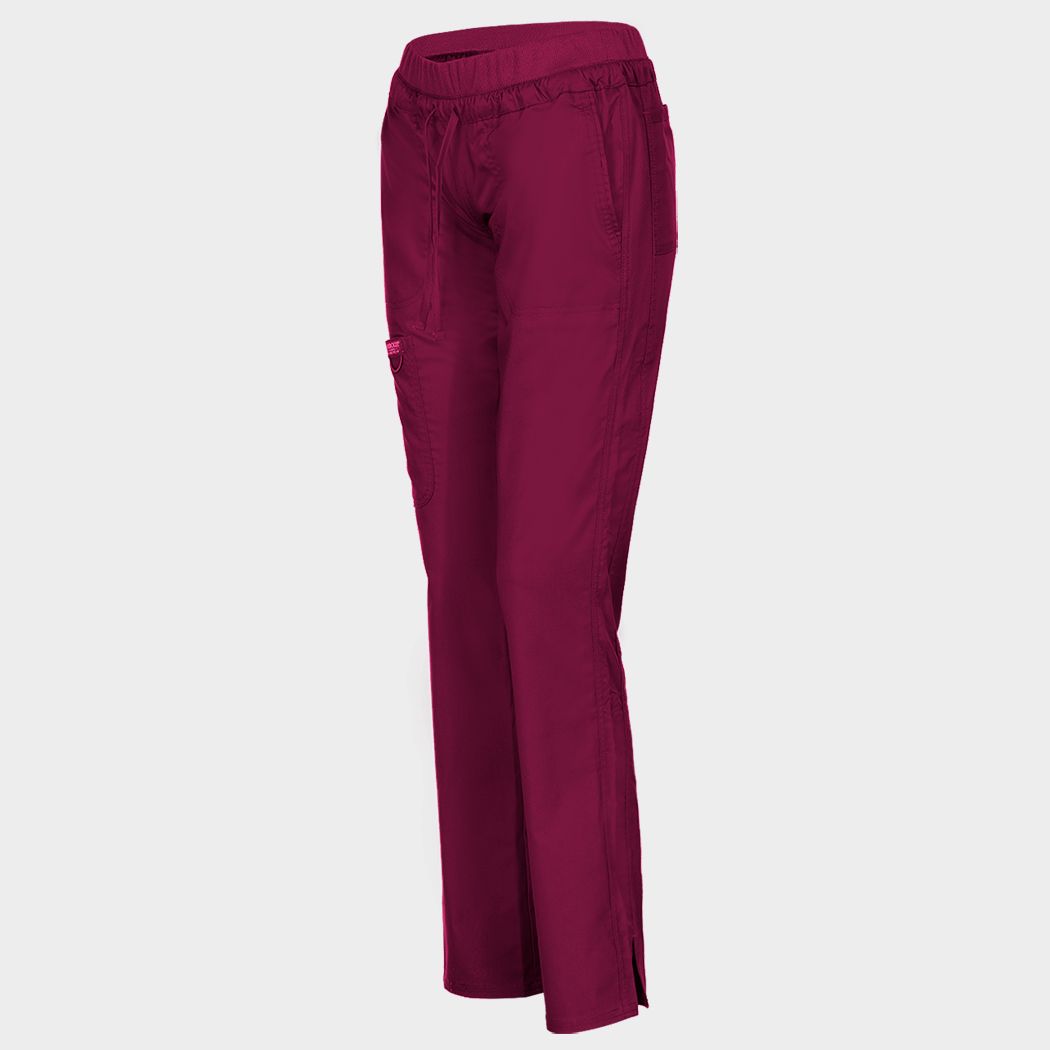 Дамски медицински панталон CHEROKEE MR TAPERED BURGUNDY WWE105 - 3