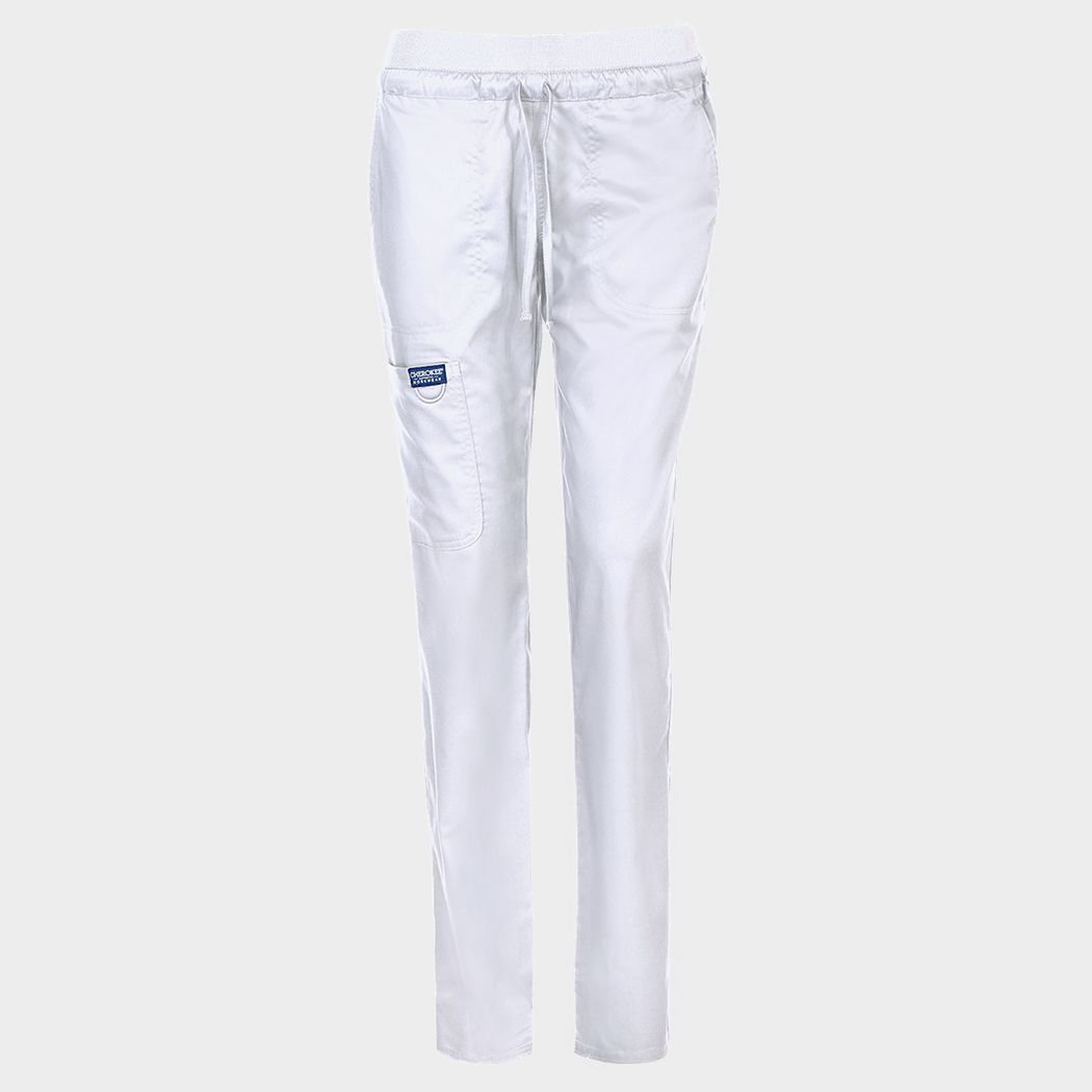 Women's medical pants CHEROKEE MR TAPERED WHITE WWE105 - 1