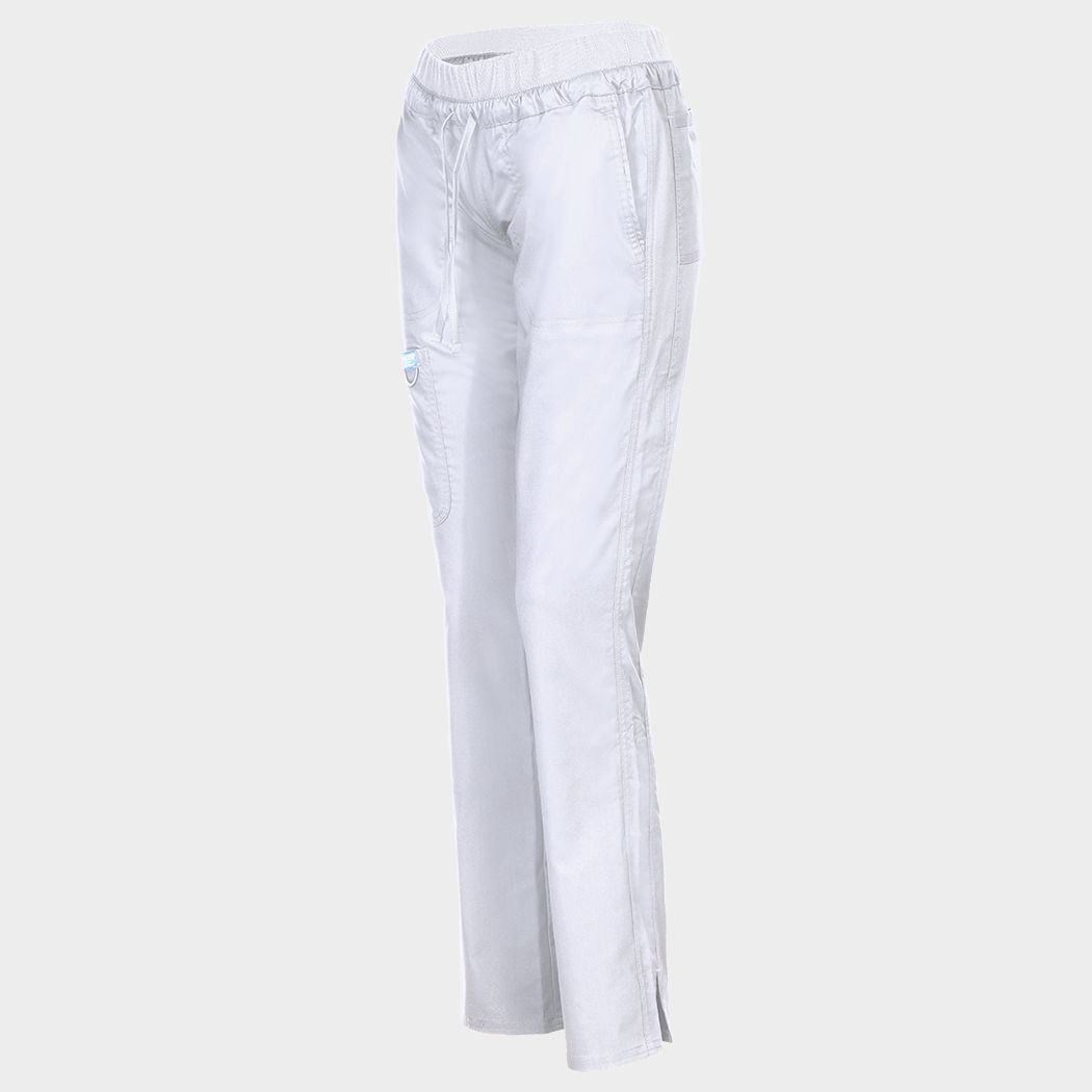 Women's medical pants CHEROKEE MR TAPERED WHITE WWE105 - 3