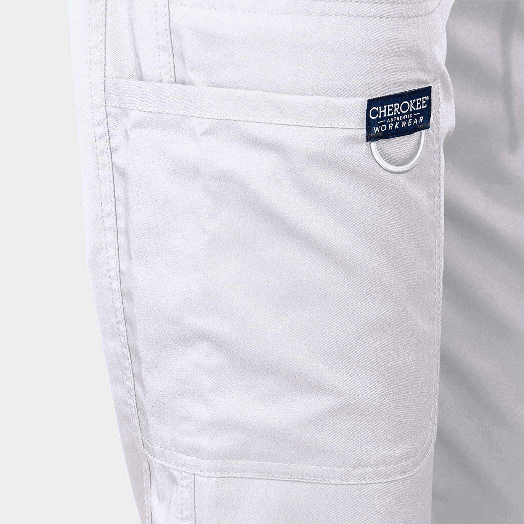 Women's medical pants CHEROKEE MR TAPERED WHITE WWE105 - 7