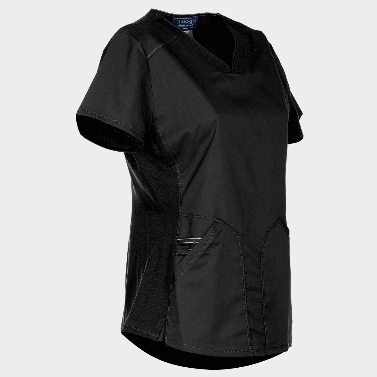 Women's medical tunic CHEROKEE V-NECK BLACK WWE601. - 4
