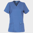 Women's medical tunic CHEROKEE V-NECK LIGHT BLUE WWE620 - 1