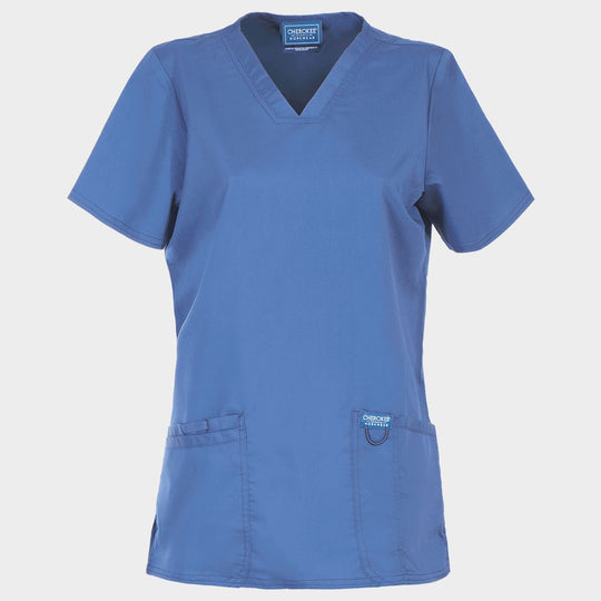 Tunică medicală de damă CHEROKEE V-NECK ALBASTRU DESCHIS WWE620 - 1