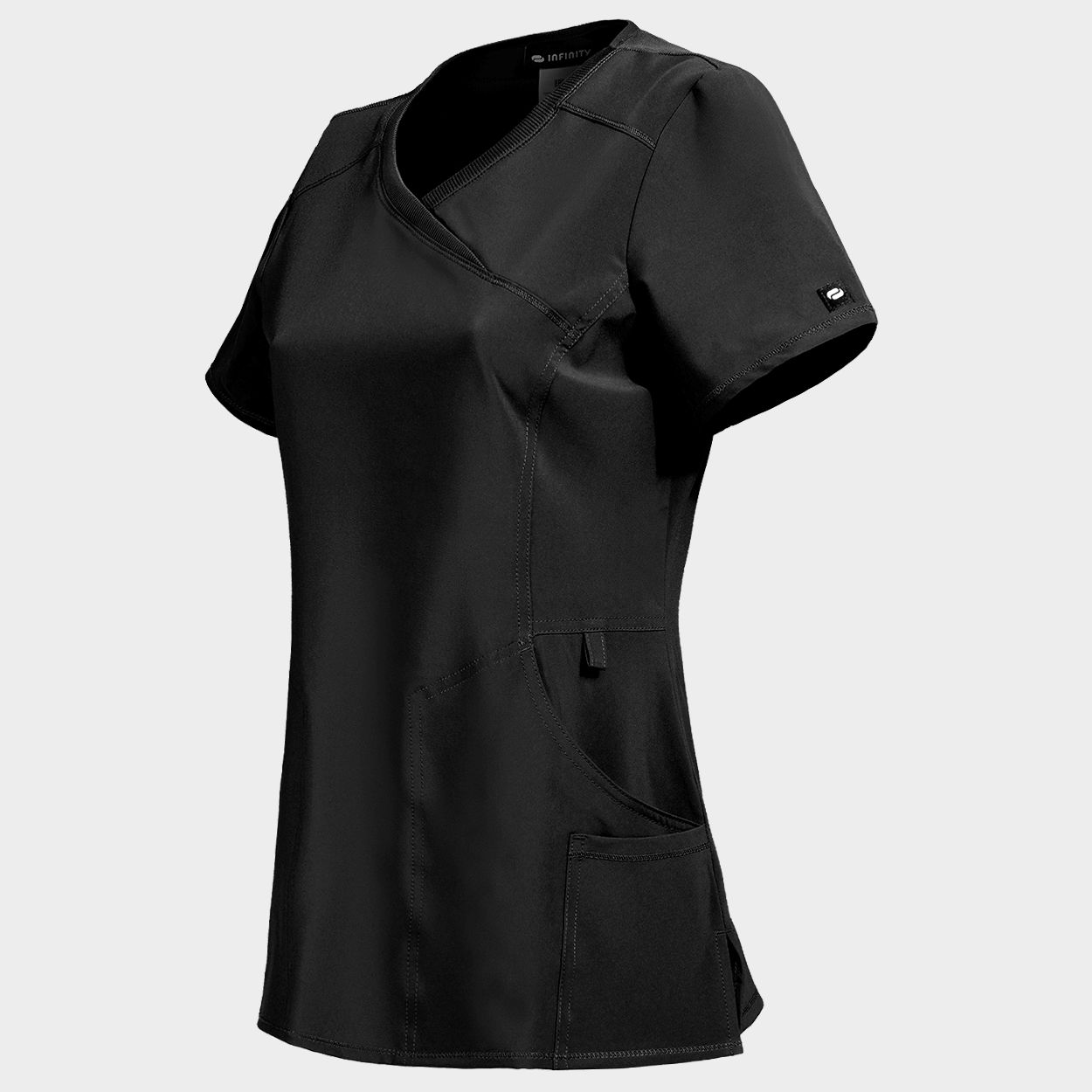 Women's medical tunic CHEROKEE WRAP BLACK CKE2625A - 3