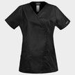 Women's medical tunic CHEROKEE WRAP BLACK WWE4728 - 1