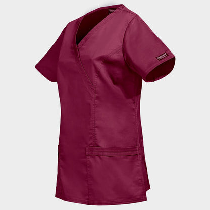 Дамска медицинска туника CHEROKEE WRAP BORDEAUX WWE4728 - 3