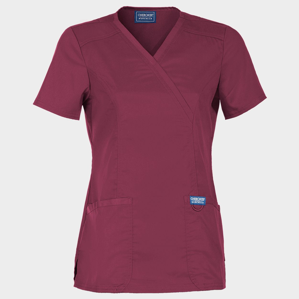 Tunică medicală de damă CHEROKEE WRAP VIȘINIU WWE610 - 1
